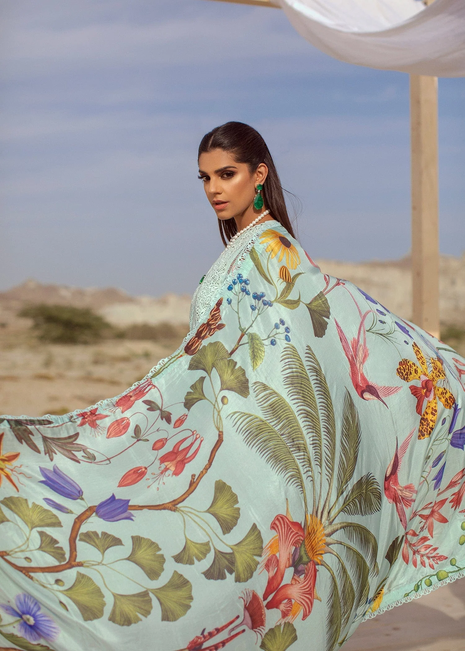 Crimson X Saira Shakira Luxury Lawn Collection 2022 – Cross Stitch Nostalgia - 8B - Maya - Image 4