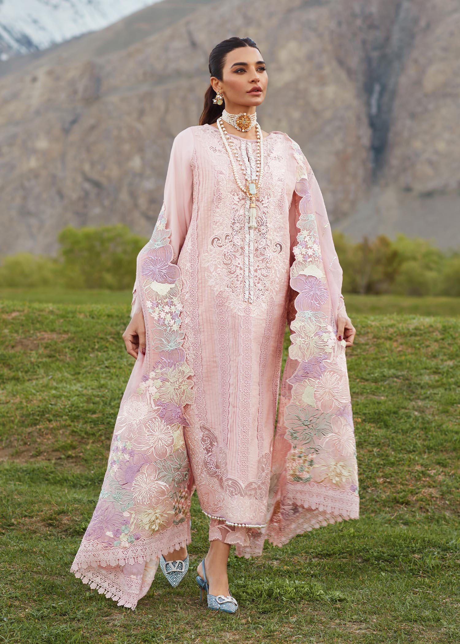 Crimson X Saira Shakira Luxury Lawn Collection – Pleated Perfection - D4 B - Image 6