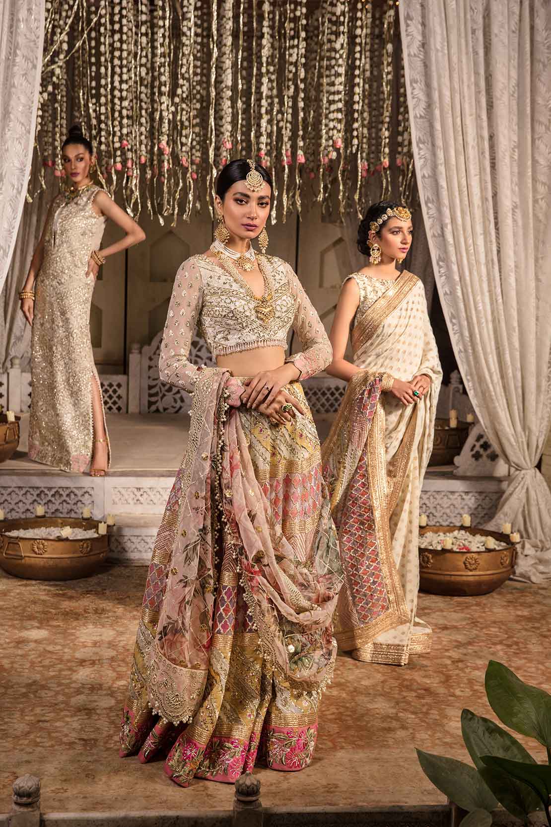 Crimson X Saira Shakira Wedding Collection – 5A - A CutWork Affair - Ivory - Image 3