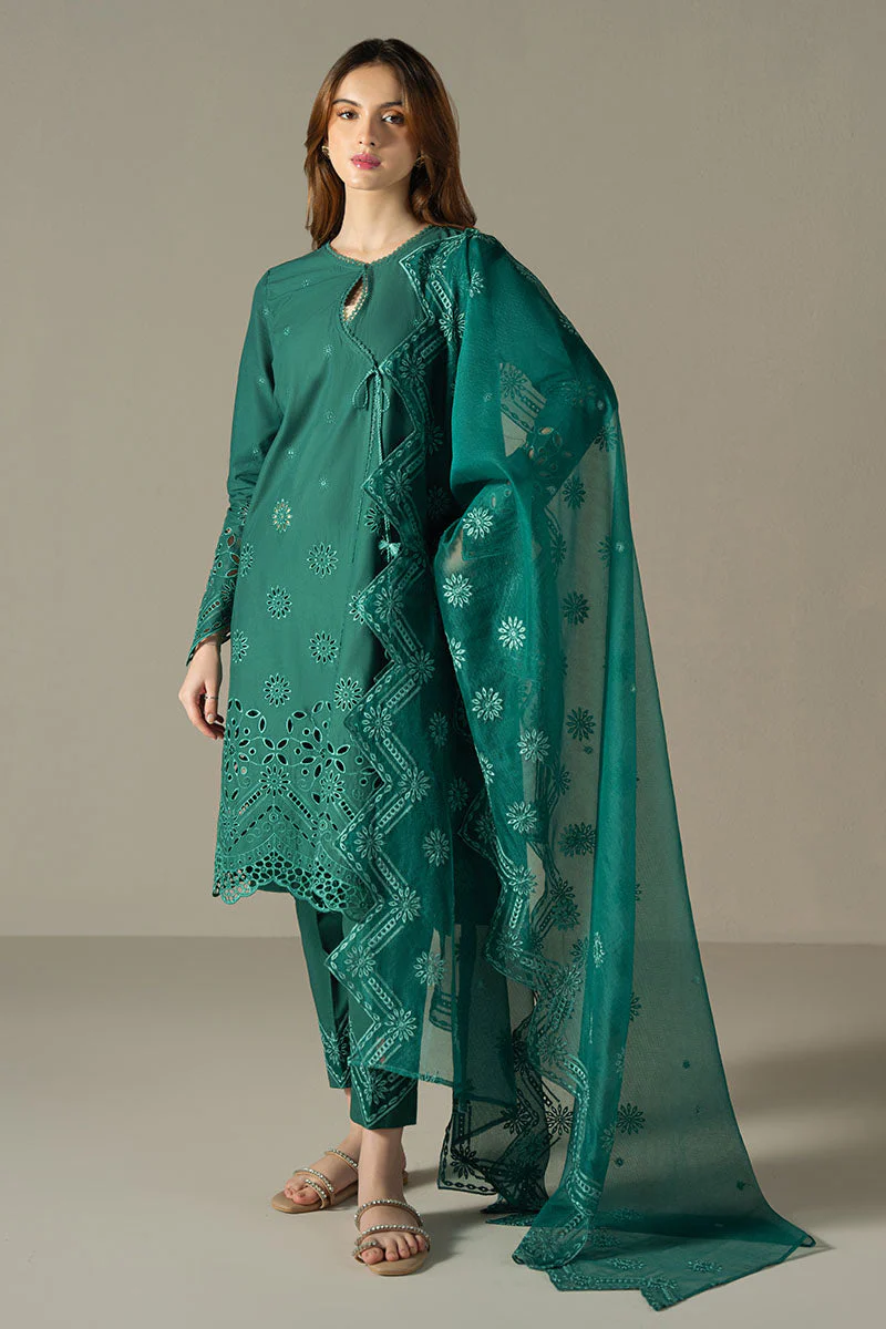 Cross Stitch Chikankari Lawn – Verdent Flora