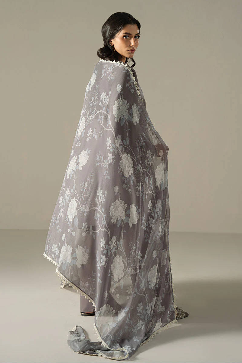 Cross Stitch Chikankari Lawn – Whisper Ash - Image 8