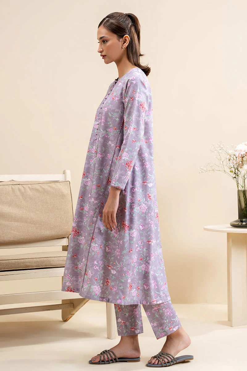 Cross Stitch Daily Wear – MAUVE HAZE-2 PC PRINTED KHADDAR SUIT - Image 6