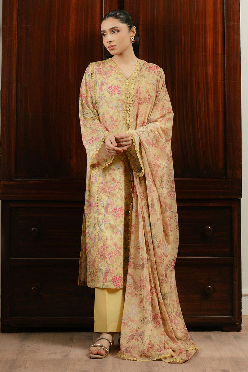 Cross Stitch Daily Wear – VERDANT GLOOM-3 PC PRINTED LAWN SUIT - Image 2