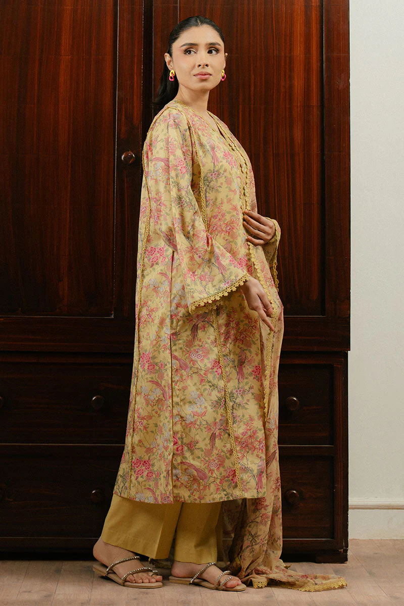 Cross Stitch Daily Wear – VERDANT GLOOM-3 PC PRINTED LAWN SUIT - Image 3