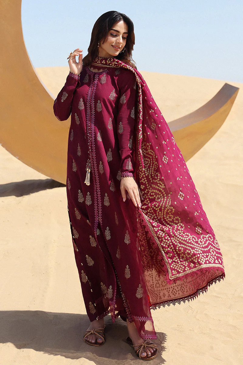 Cross Stitch Eid Lawn Edit – CRIMSON AURA-3 PIECE COTTON JACQUARD SUIT - Image 6