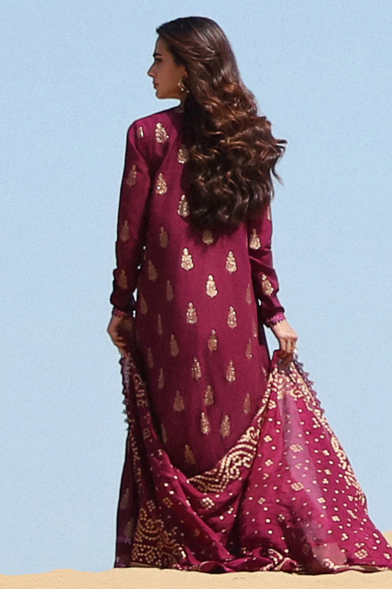 Cross Stitch Eid Lawn Edit – CRIMSON AURA-3 PIECE COTTON JACQUARD SUIT - Image 7