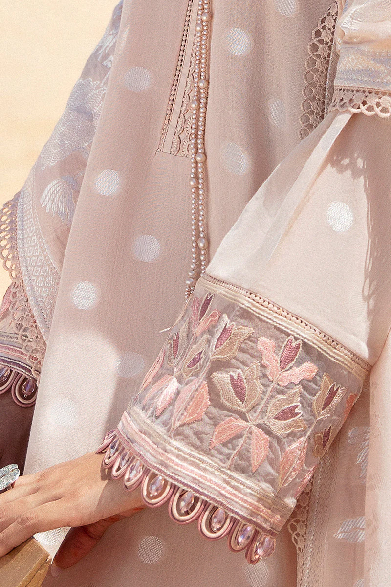 Cross Stitch Eid Lawn Edit – DUSTY ROSE-3 PIECE COTTON JACQUARD SUIT - Image 2
