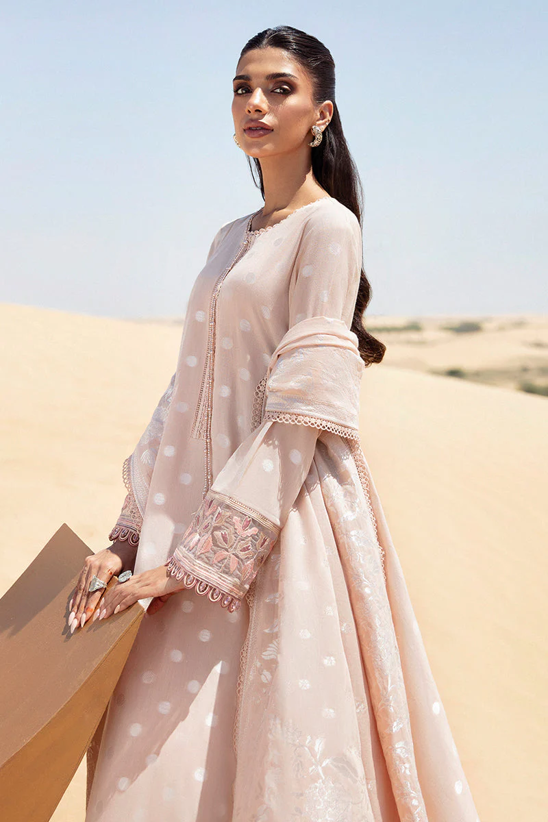 Cross Stitch Eid Lawn Edit – DUSTY ROSE-3 PIECE COTTON JACQUARD SUIT - Image 4