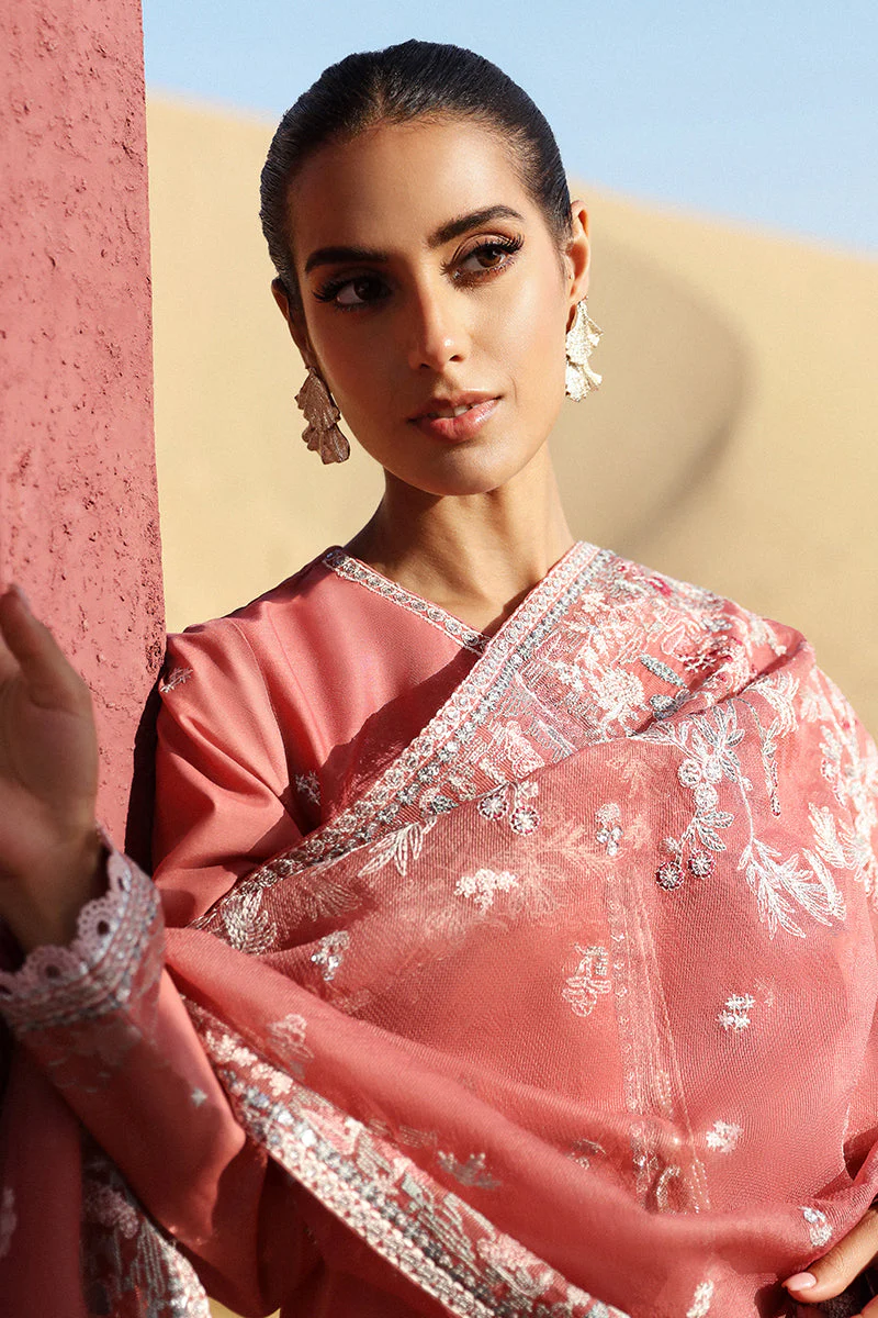 Cross Stitch Eid Lawn Edit – MULBERRY BLUSH-3 PIECE EMBROIDERED LAWN - Image 3