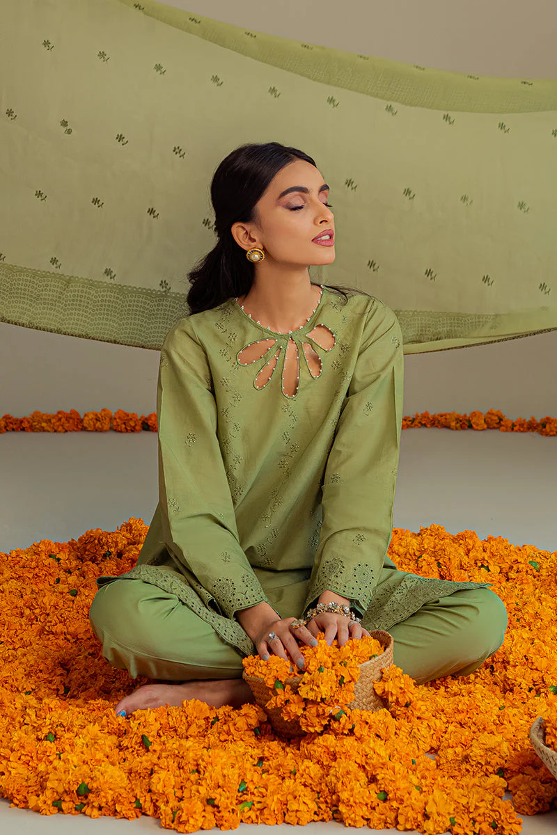 Cross Stitch Festive Chikankari Lawn Collection – FLORET FRINGE - Image 3