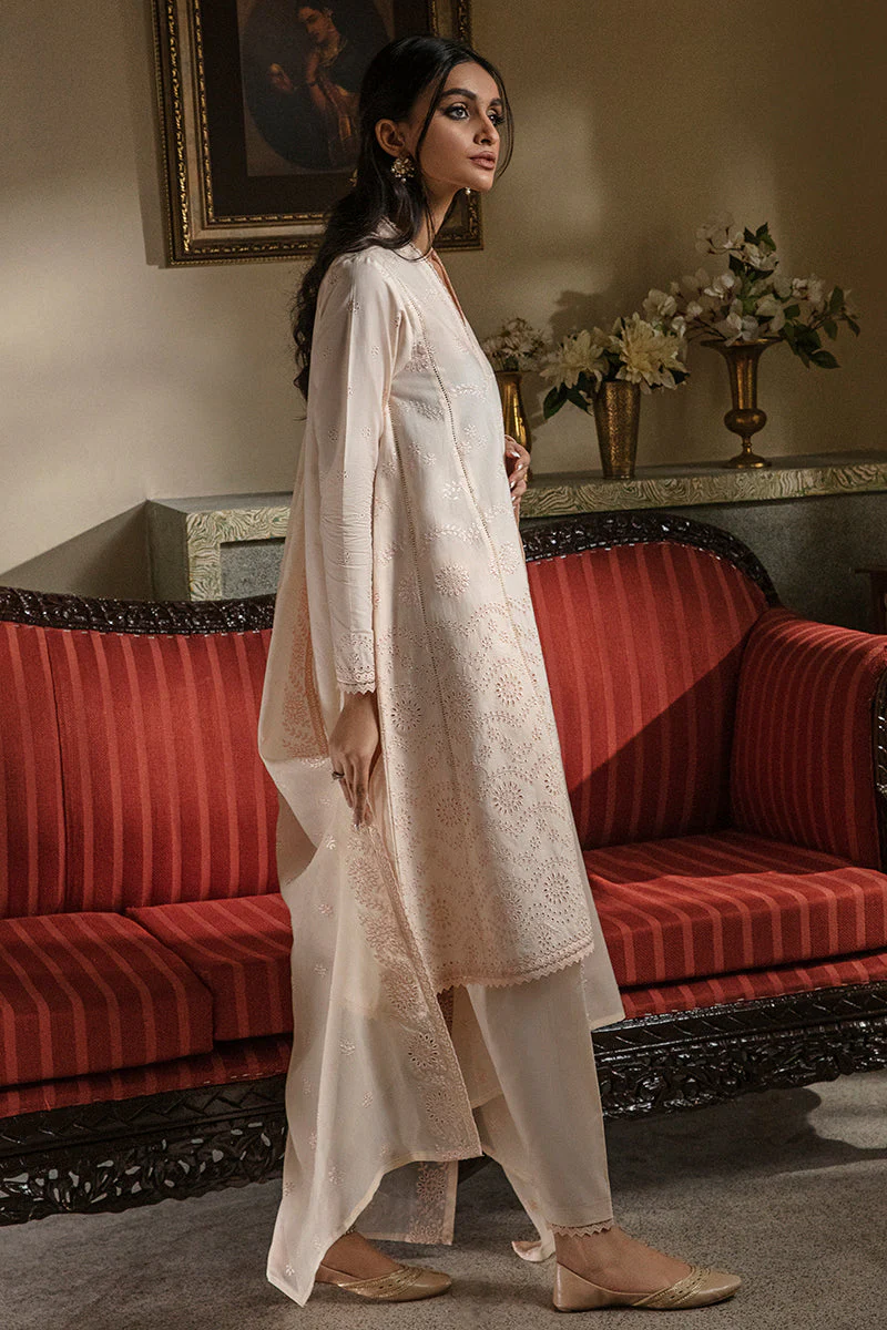 Cross Stitch Festive Chikankari Lawn Collection – PEACH FUZZ - Image 2