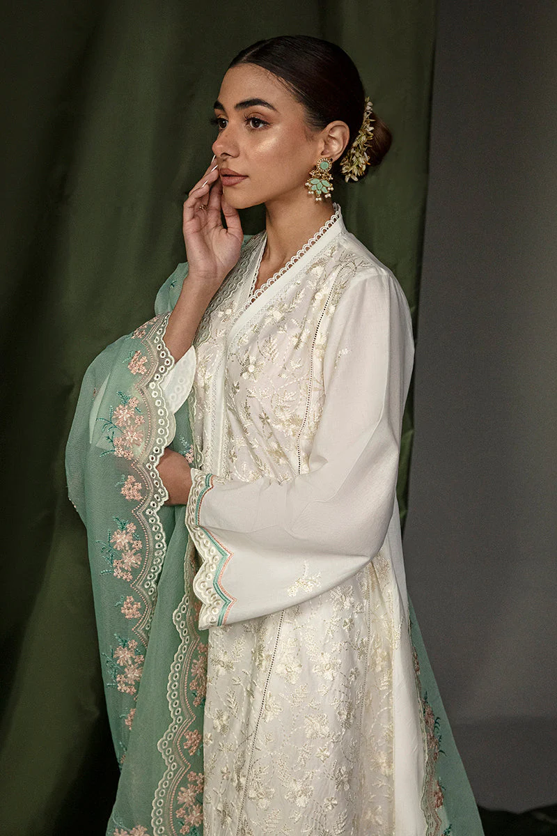 Cross Stitch Mahiri Embroidered Lawn Collection – BLOOMING SERENE - Image 4