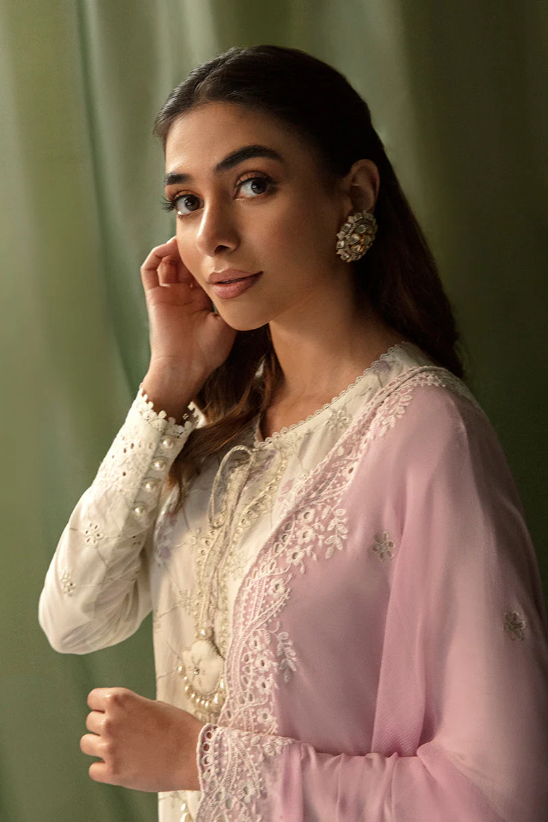 Cross Stitch Mahiri Embroidered Lawn Collection – LAVENDER ELARA - Image 3