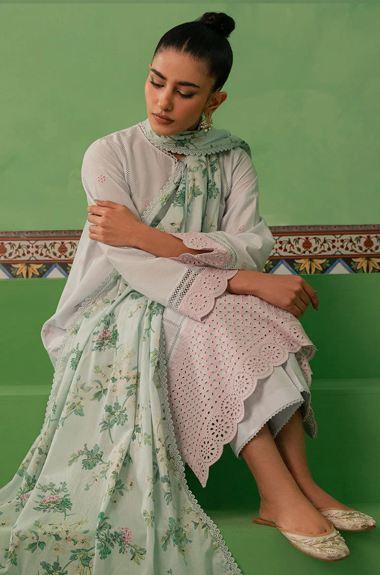 Cross Stitch Mahiri Lawn 2024 β AQUA PEARL-3 PIECE LAWN EMBROIDERED SUIT - Image 2
