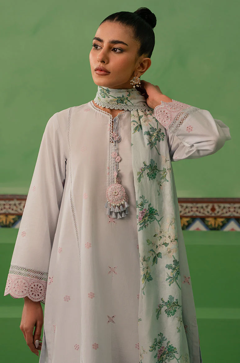 Cross Stitch Mahiri Lawn 2024 β AQUA PEARL-3 PIECE LAWN EMBROIDERED SUIT - Image 5