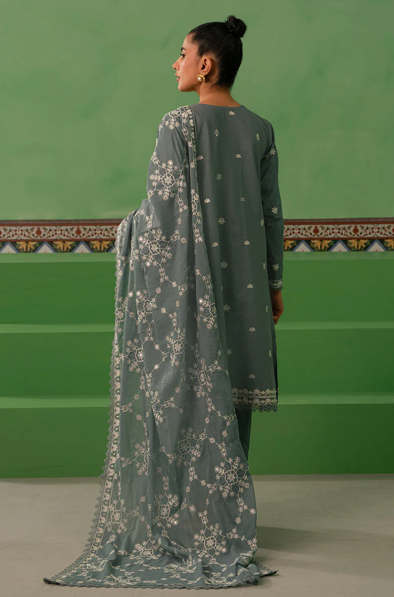 Cross Stitch Mahiri Lawn 2024 – DUSTY GRANITE-3 PIECE LAWN EMBROIDERED SUIT - Image 4