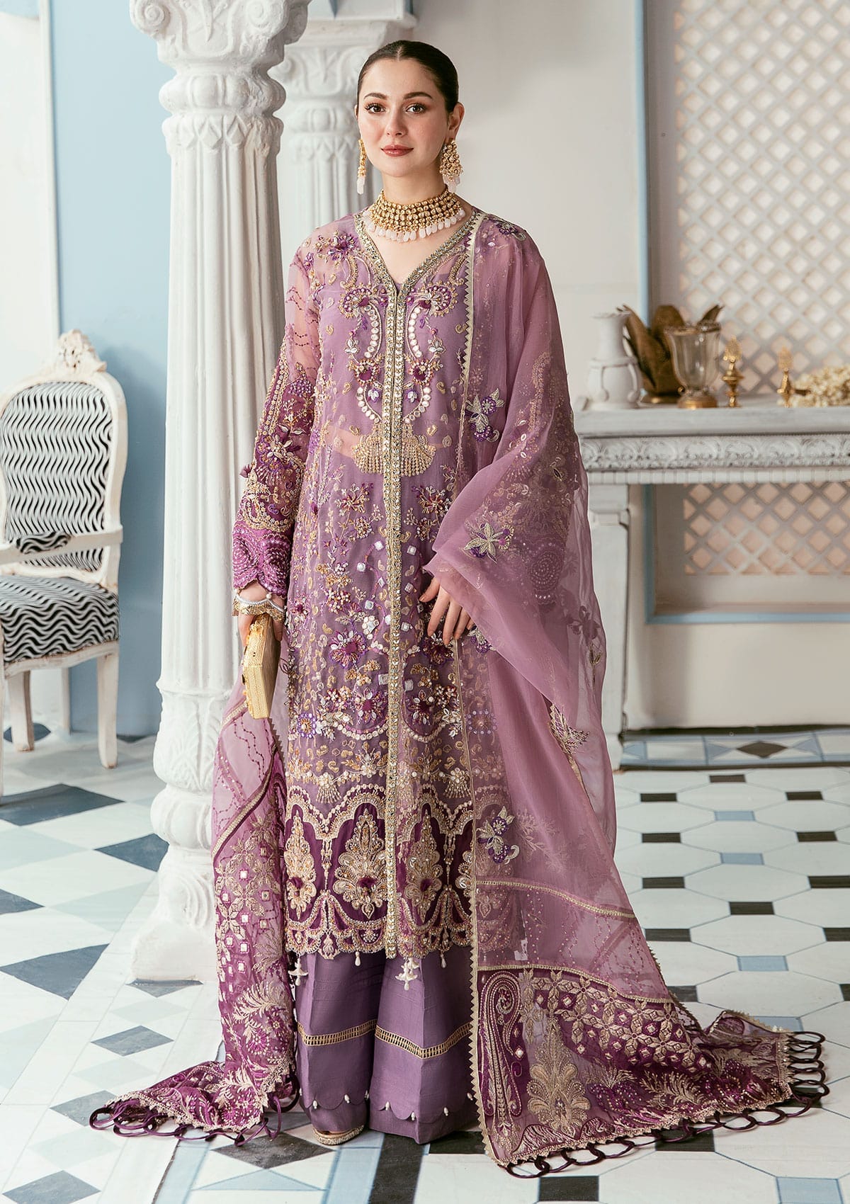 Elaf Celebrations Luxury Handwork Collection – ECC-3- MAUVELOUS