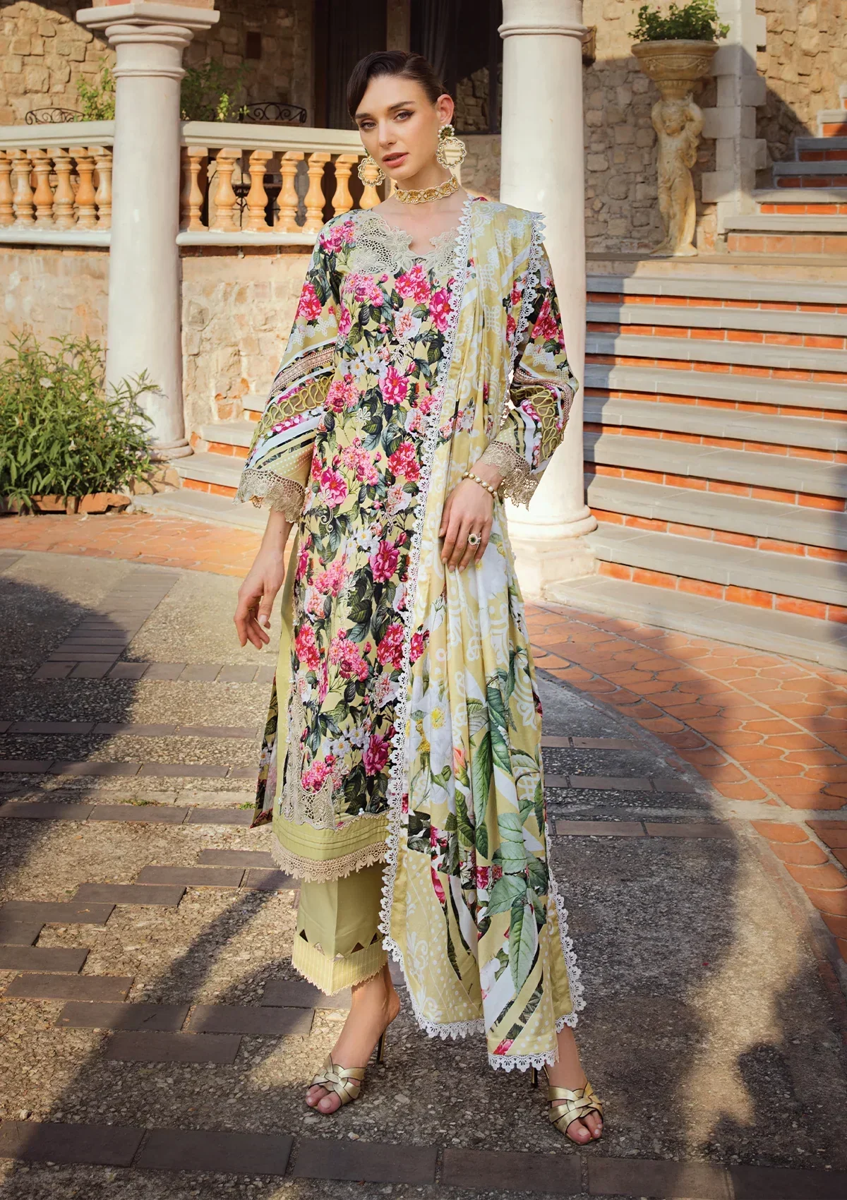 Elaf Chikankari Lawn Collection 2024 – ECT-01B CHARM - Image 2