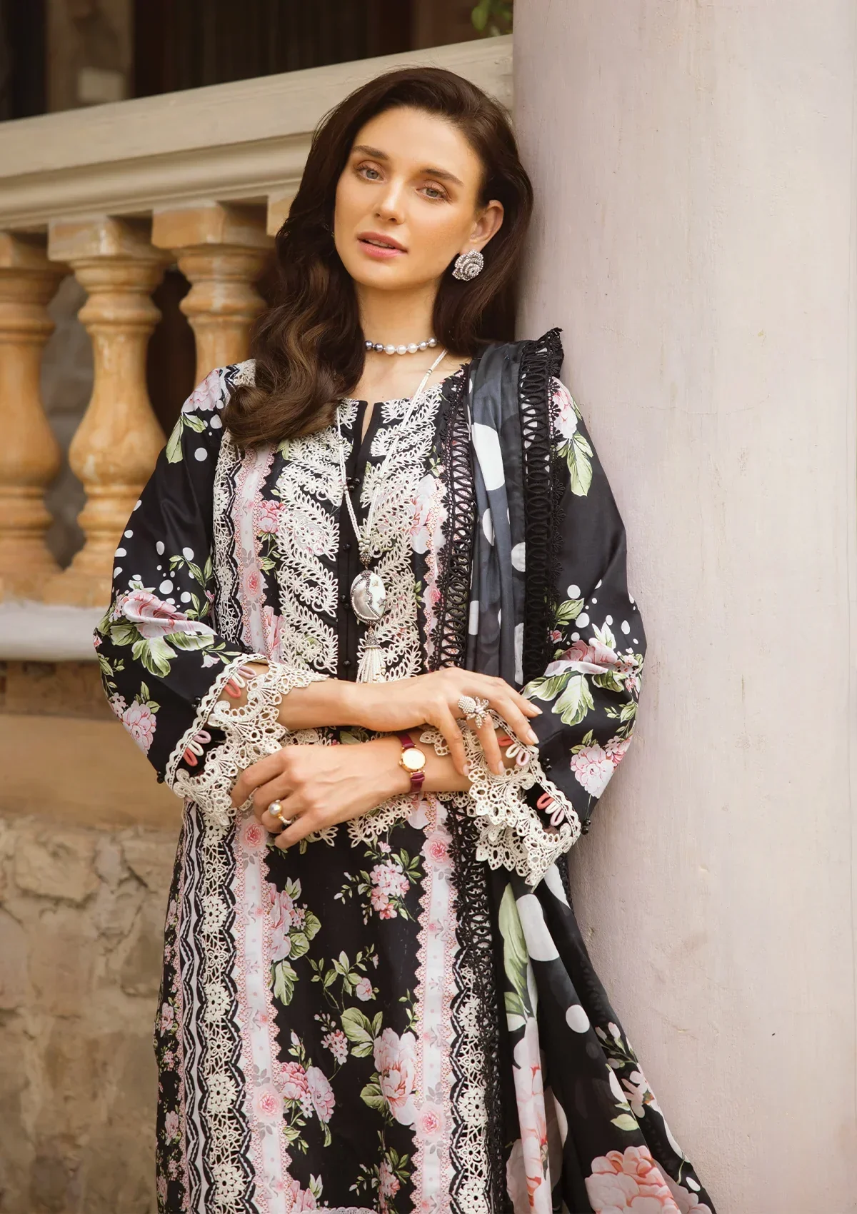 Elaf Chikankari Lawn Collection 2024 – ECT-05B WILD FLOWER - Image 3