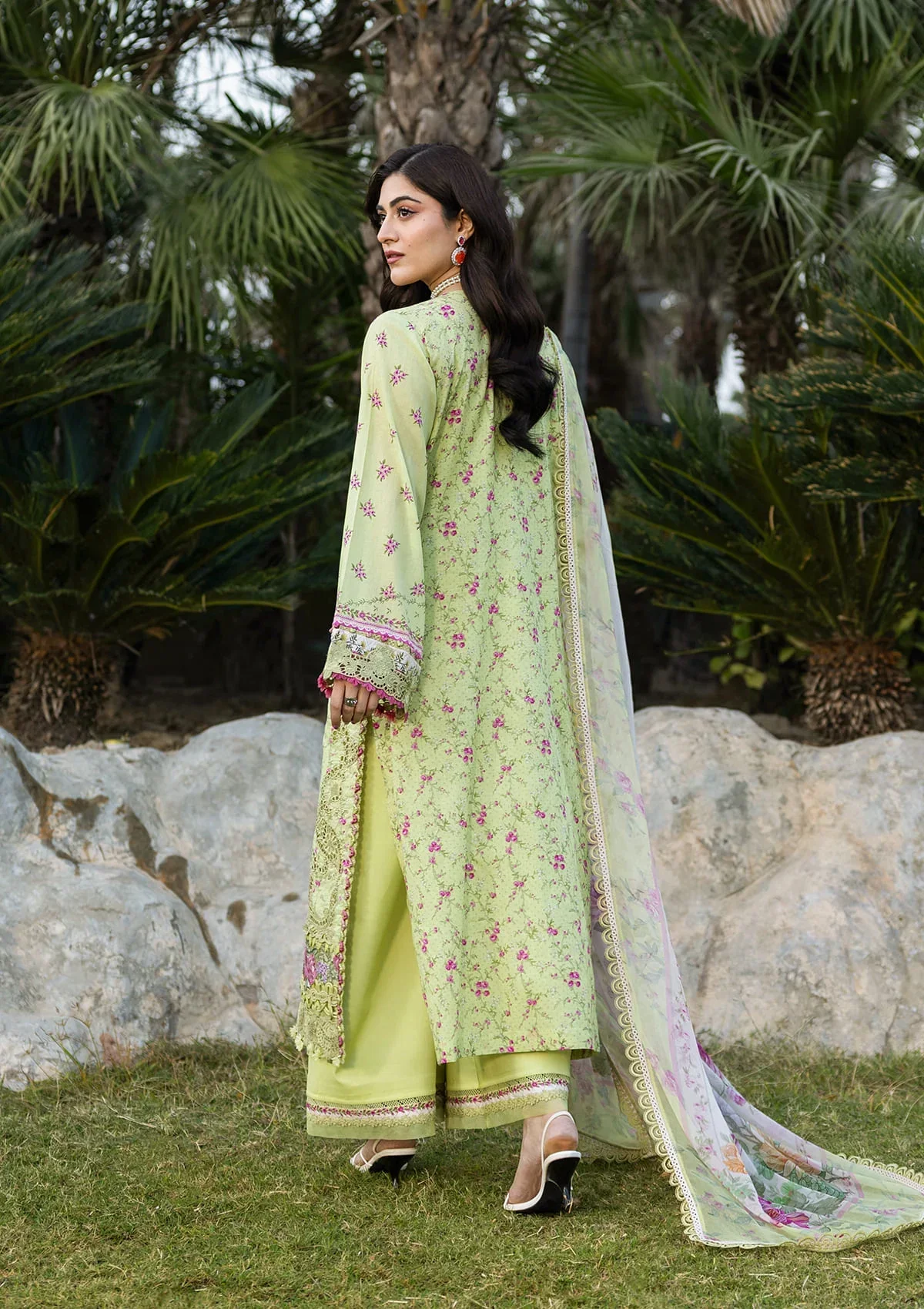 Elaf Chikankari Lawn Prints – ERC-2A HINA - Image 6