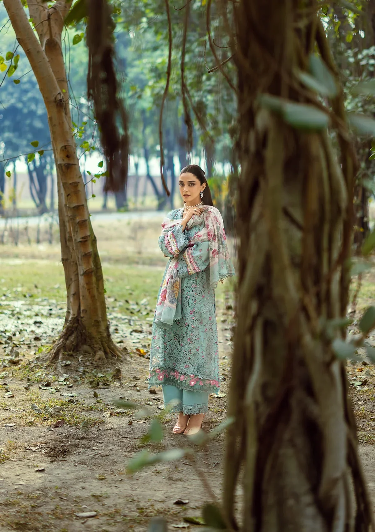 Elaf Chikankari Lawn Prints – ERC-2B BATIK - Image 6