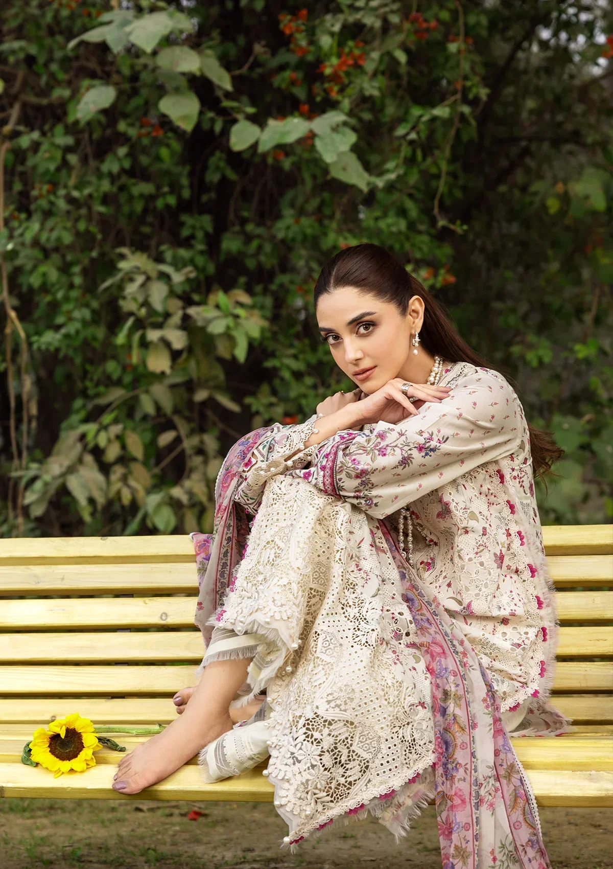 Elaf Chikankari Lawn Prints – ERC-5A MEHR - Image 4