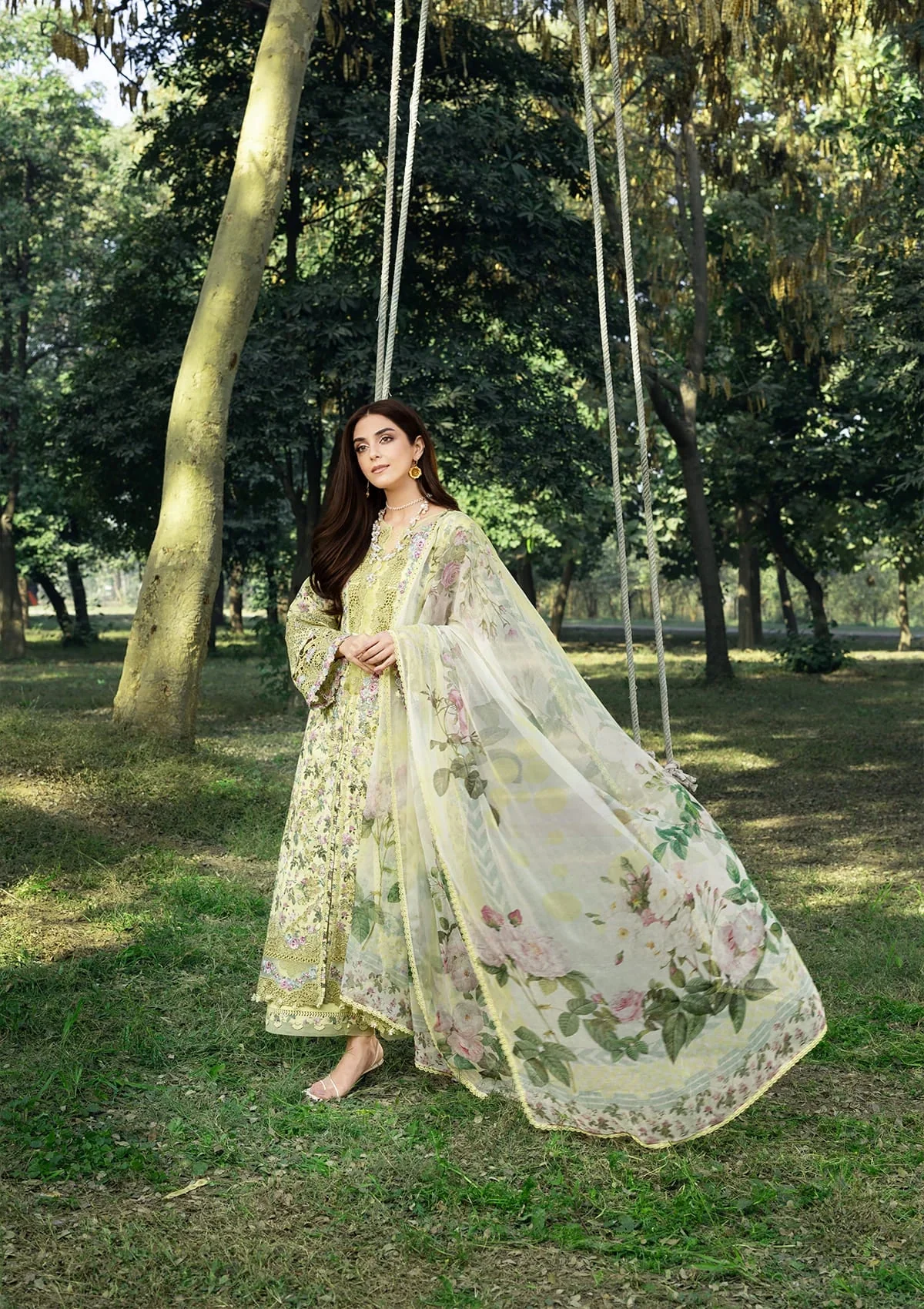 Elaf Chikankari Lawn Prints – ERC-6A EYRA - Image 3
