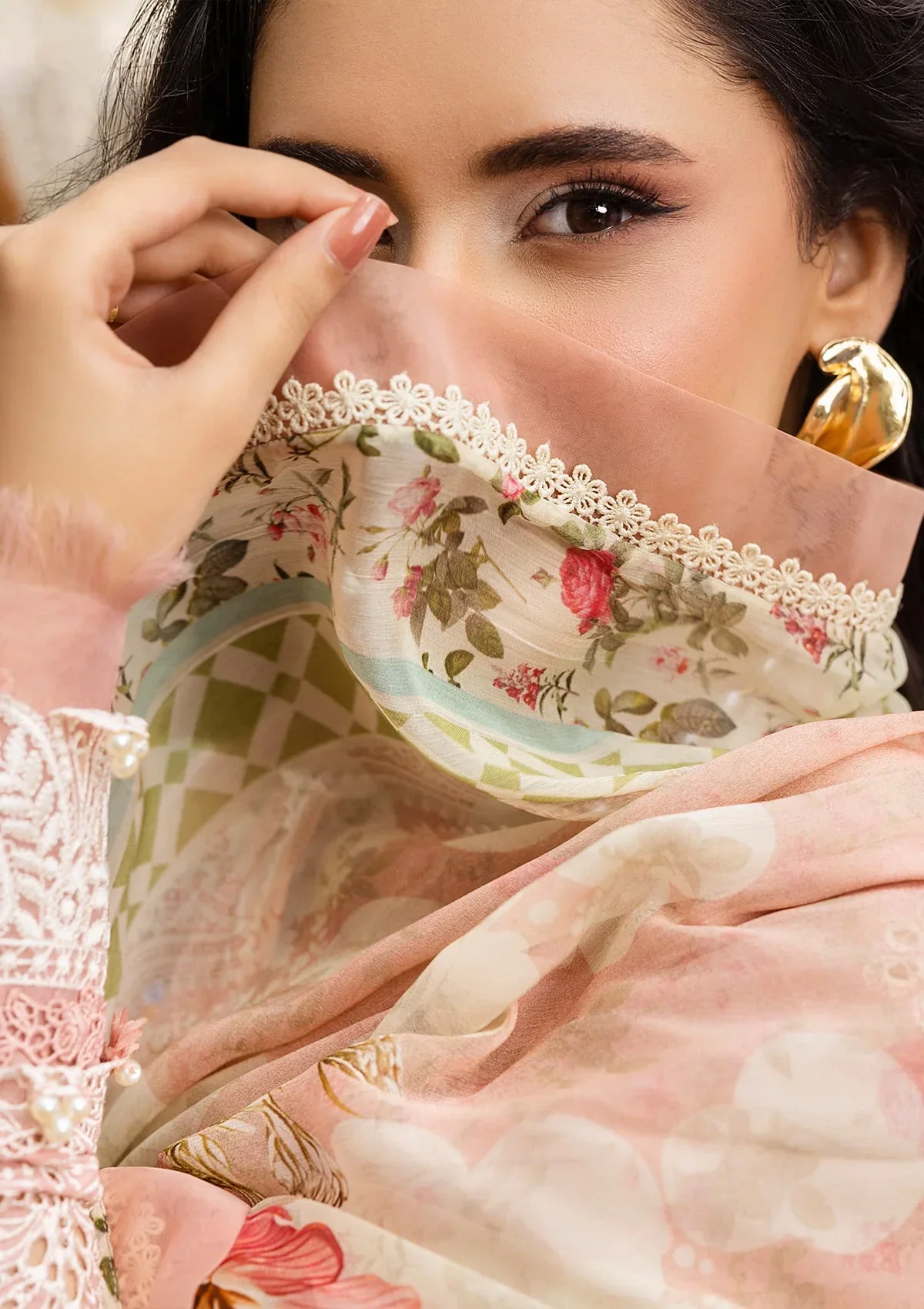 Elaf E.Craft Chikankari Lawn – EEC-1A FOREVER BLUSH - Image 4