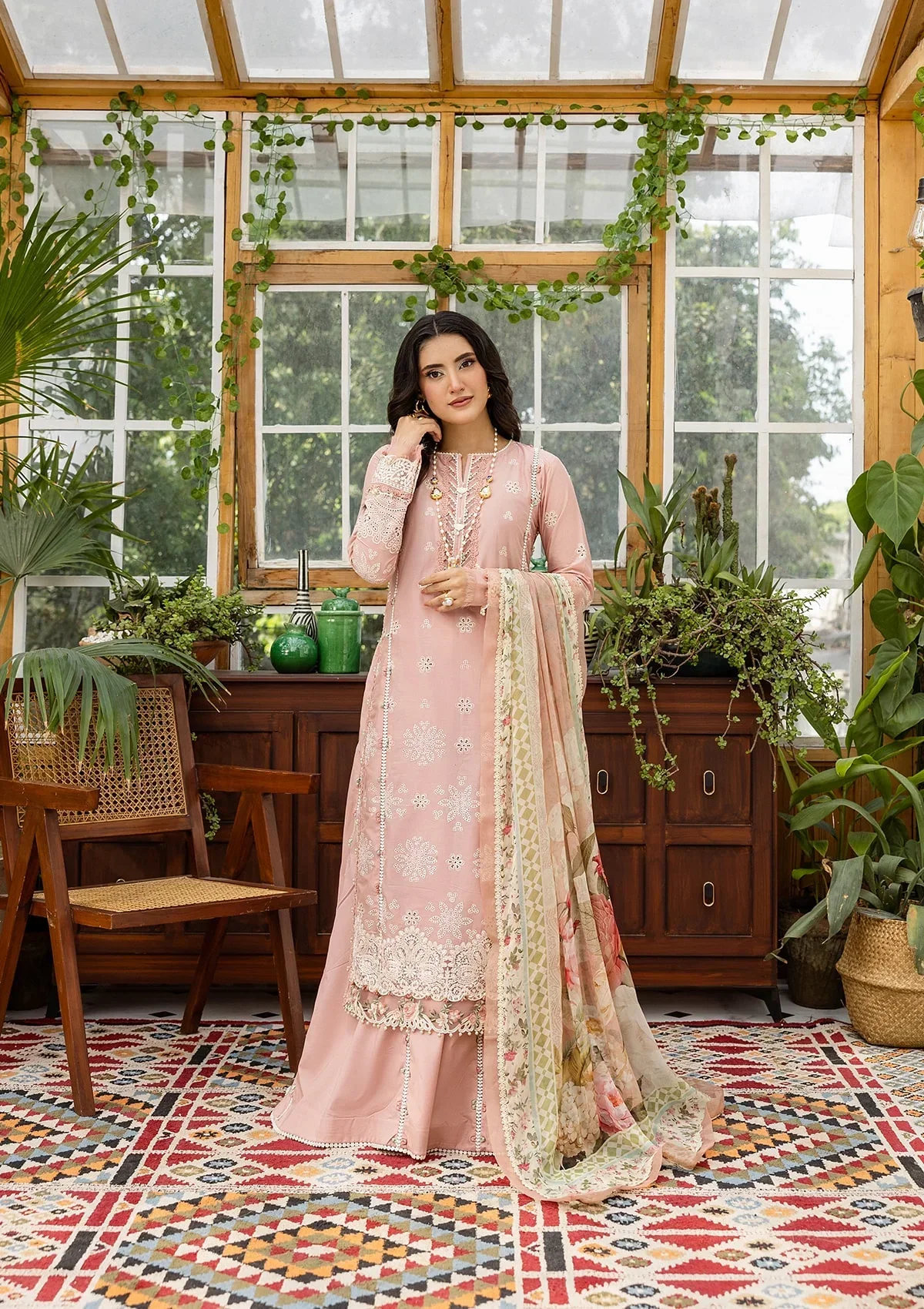 Elaf E.Craft Chikankari Lawn – EEC-1A FOREVER BLUSH - Image 6