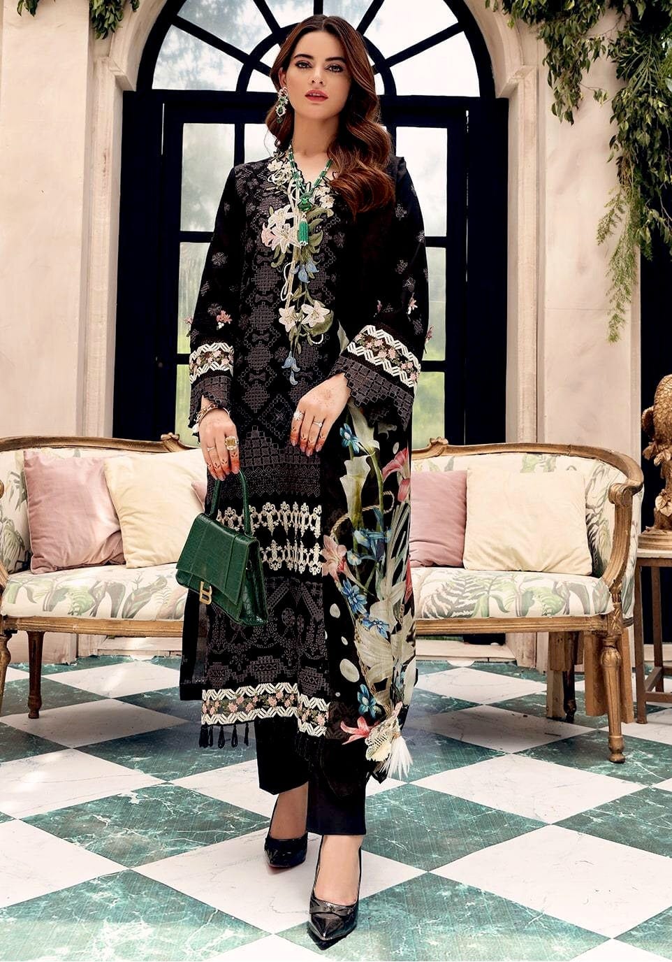 Elaf Festive Chikankari Collection 2021 – EPF- 1 B Twilight