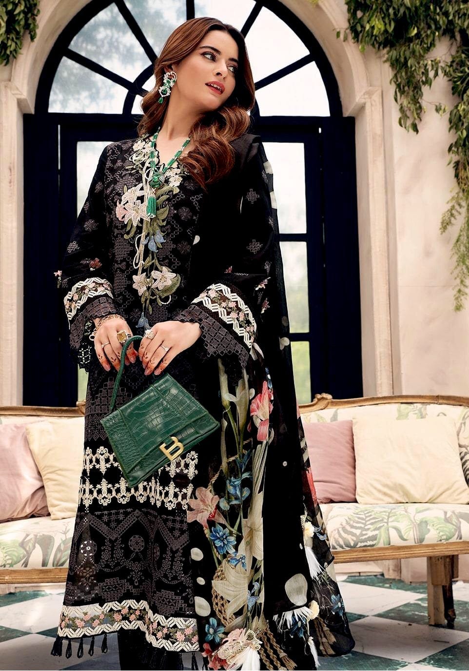 Elaf Festive Chikankari Collection 2021 – EPF- 1 B Twilight - Image 2