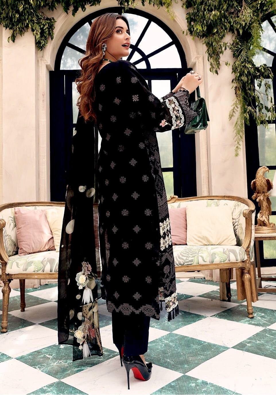 Elaf Festive Chikankari Collection 2021 – EPF- 1 B Twilight - Image 3
