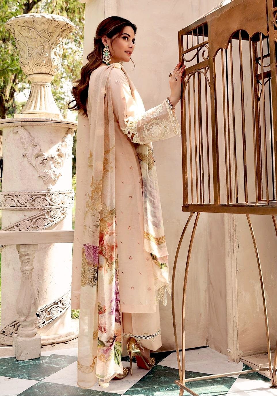Elaf Festive Chikankari Collection 2021 – EPF- 6 Carnation - Image 3