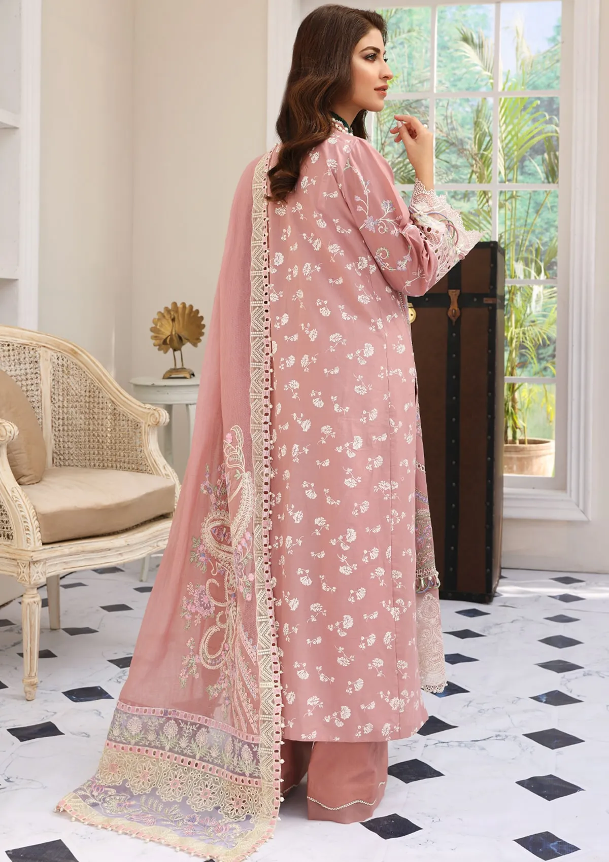 Elaf Festive Chikankari Lawn Collection 2023 – ELC-01 AURORA - Image 5