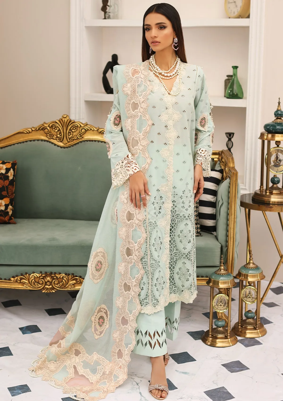 Elaf Festive Chikankari Lawn Collection 2023 – ELC-03B DAY DREAM - Image 2