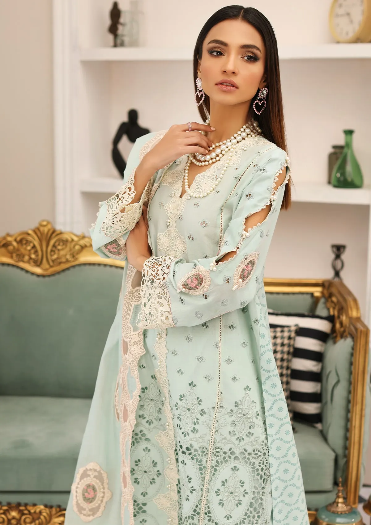 Elaf Festive Chikankari Lawn Collection 2023 – ELC-03B DAY DREAM - Image 7