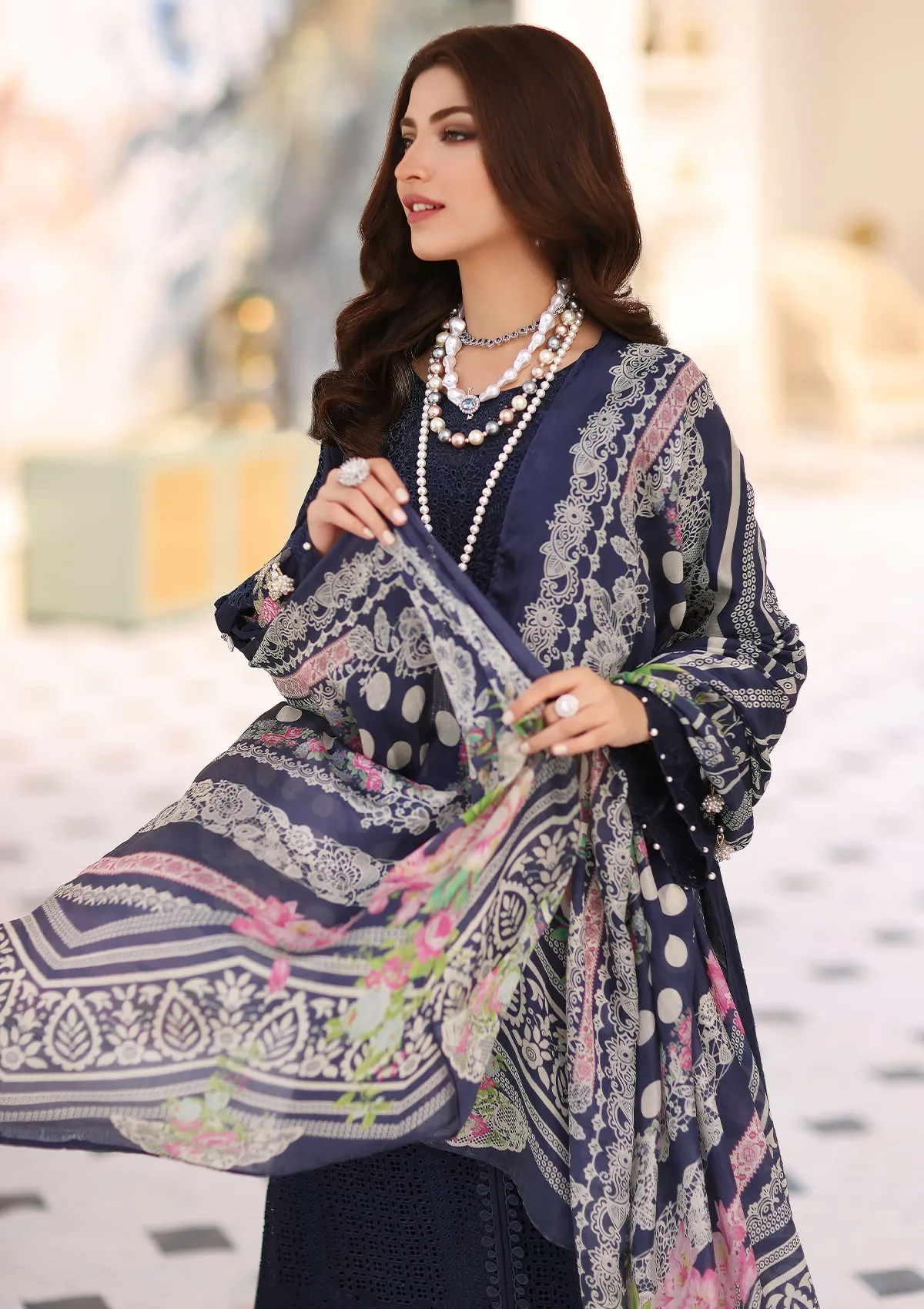 Elaf Festive Chikankari Lawn Collection 2023 – ELC-04 MYSTIQUE - Image 7