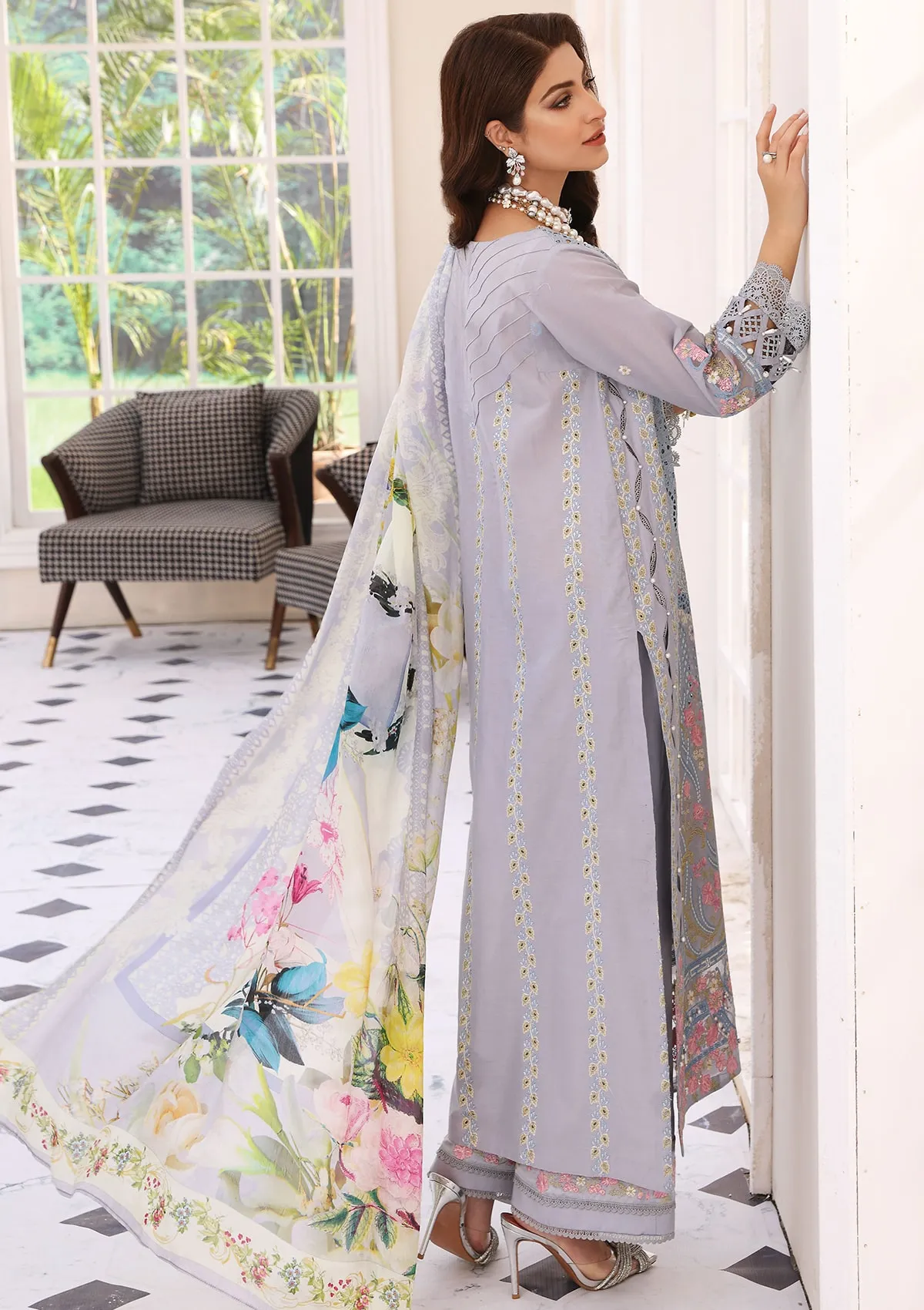Elaf Festive Chikankari Lawn Collection 2023 – ELC-05 SERENADE - Image 6