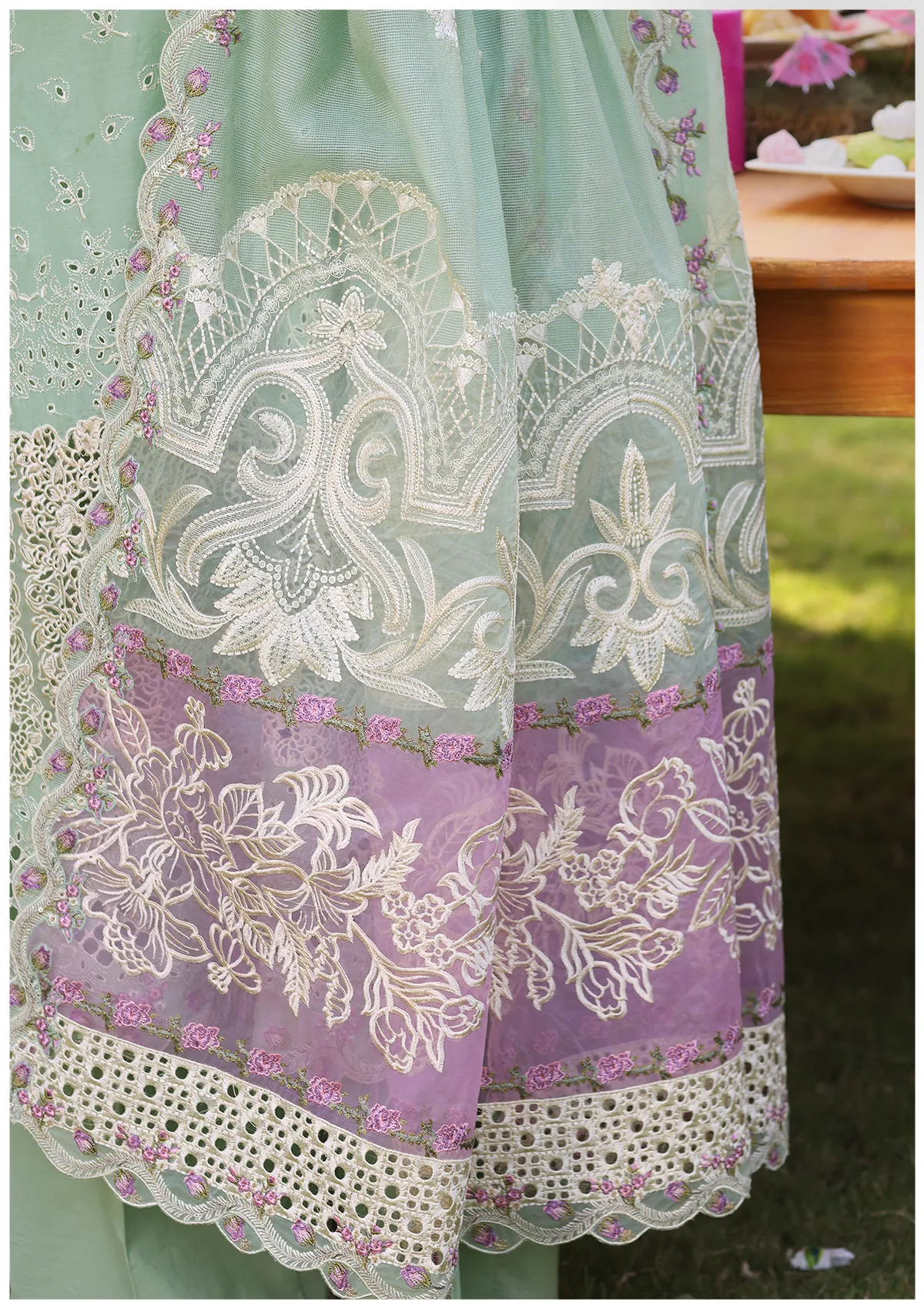 Elaf Festive Chikankari Lawn Collection 2023 Vol II – ECF-05 ALICE - Image 5