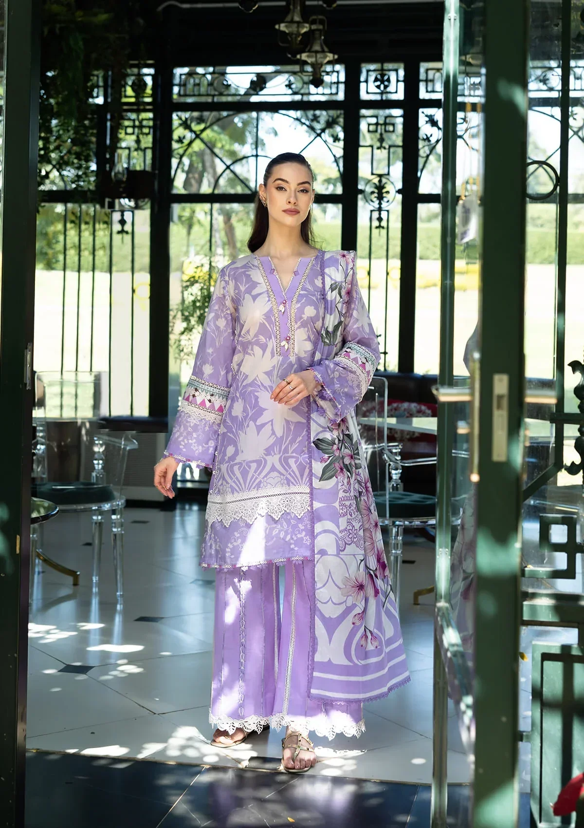 Elaf Lawn Prints – EPE-08A LAVENDER AURA - Image 3