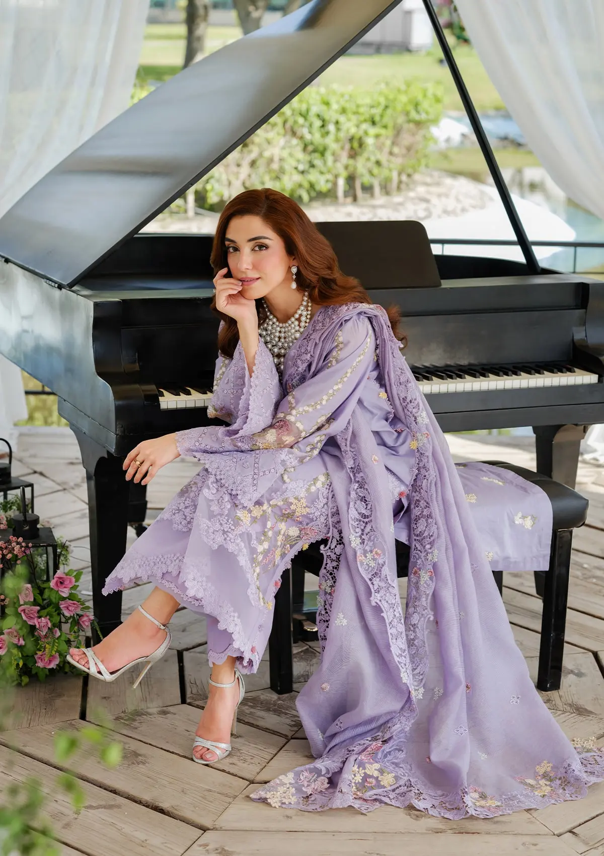 Elaf Luxury Lawn – ELH-3A PARIS HUES - Image 7