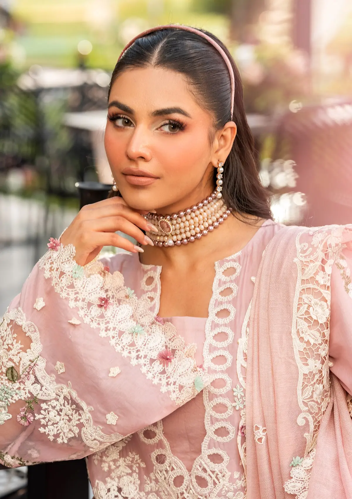 Elaf Luxury Lawn – ELH-3B OH MY ROSE - Image 7
