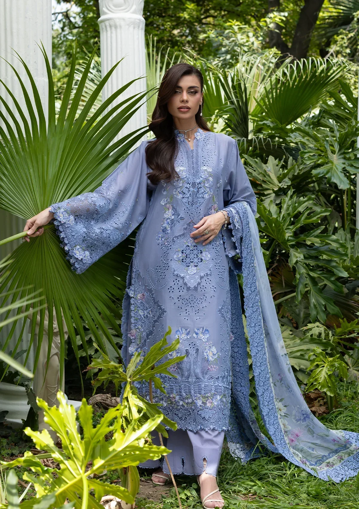 Elaf Luxury Lawn – ELQ-2b Lavender Luxe - Image 5
