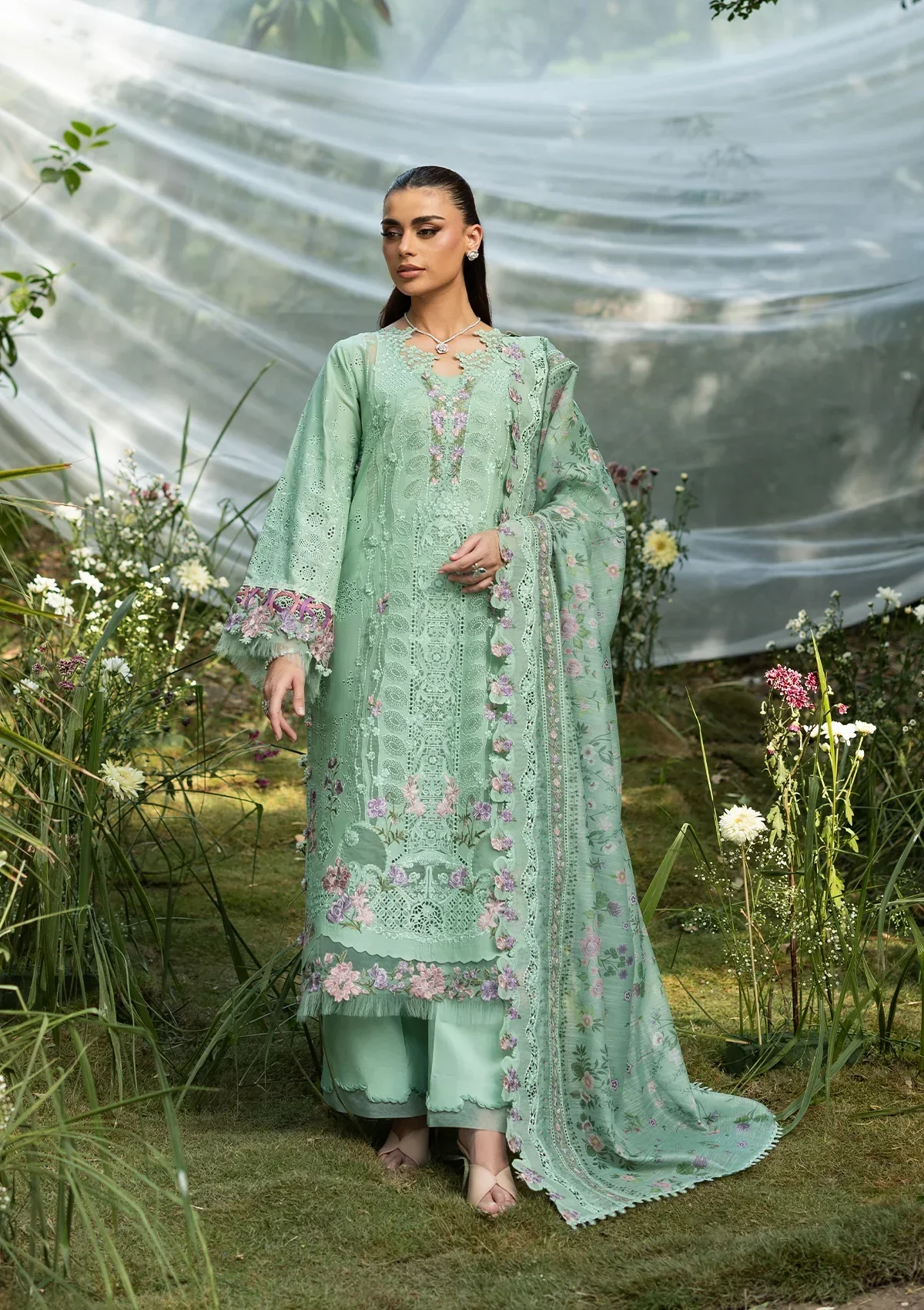 Elaf Luxury Lawn – ELQ-3a Daisy Chain - Image 9