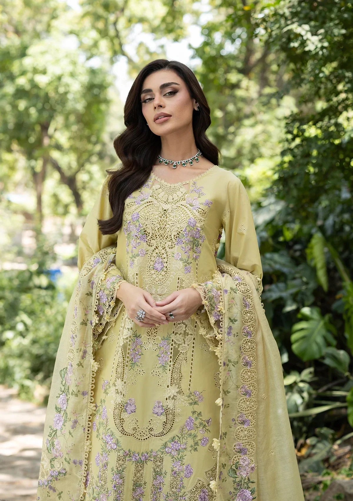 Elaf Luxury Lawn – ELQ-7a Butter Yellow - Image 17