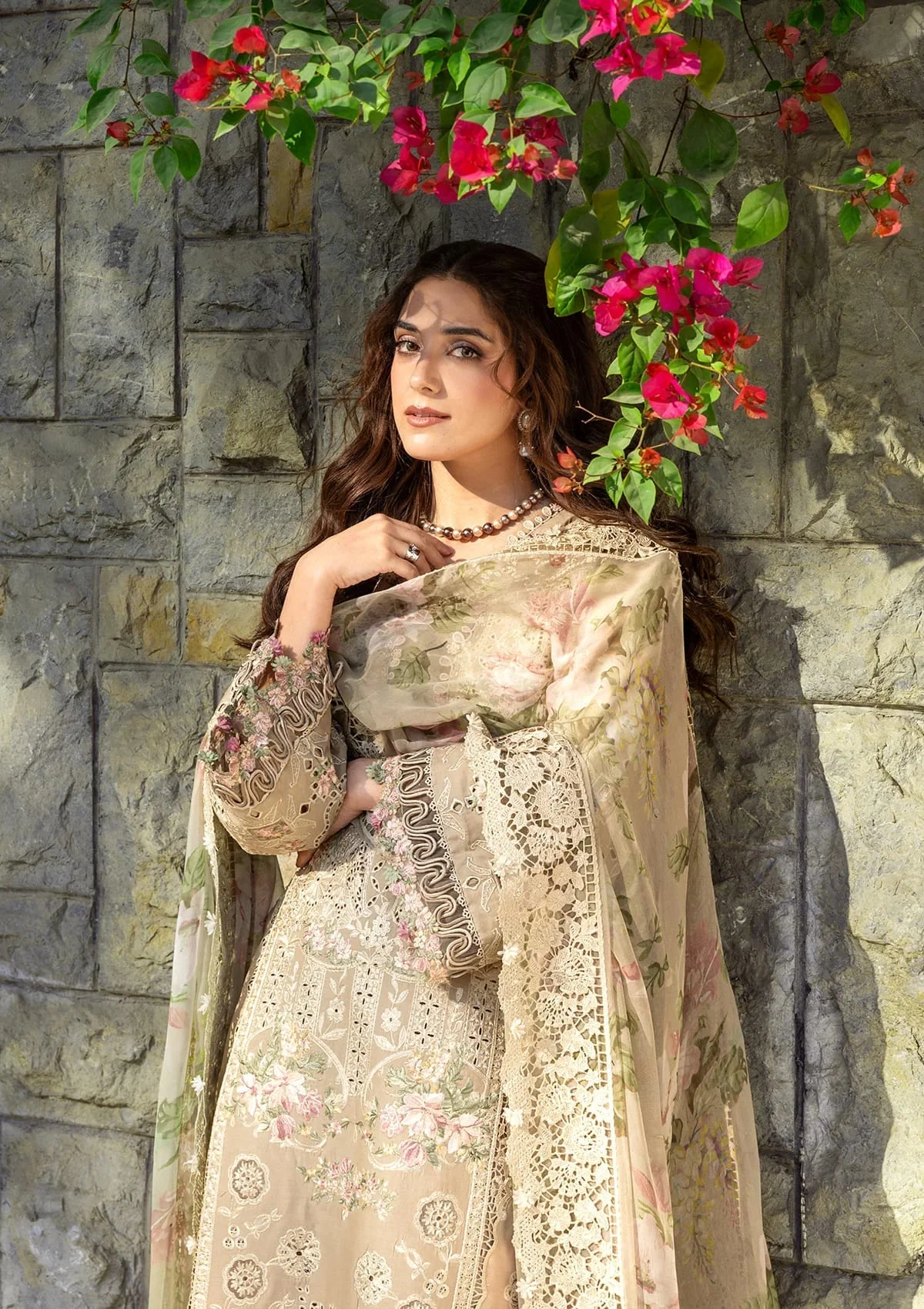 Elaf Luxury Lawn – ELY-2A CAMELLIA - Image 2