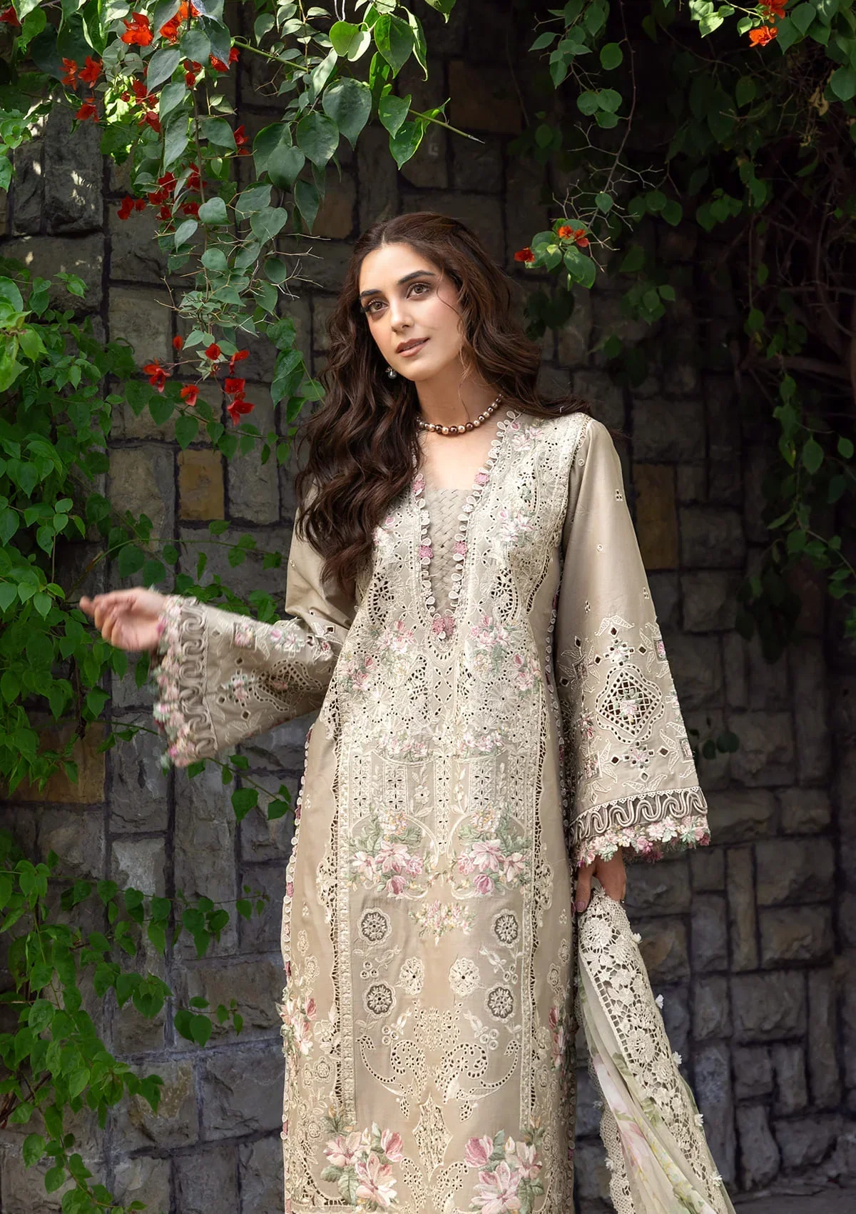 Elaf Luxury Lawn – ELY-2A CAMELLIA - Image 4