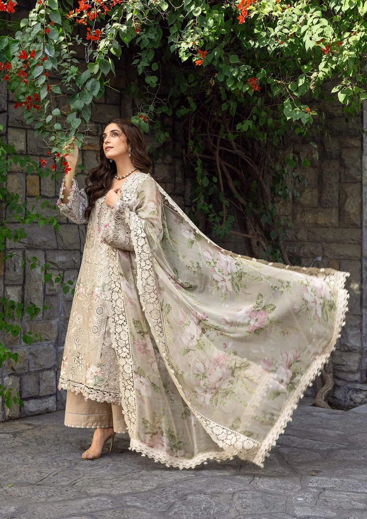 Elaf Luxury Lawn – ELY-2A CAMELLIA - Image 5