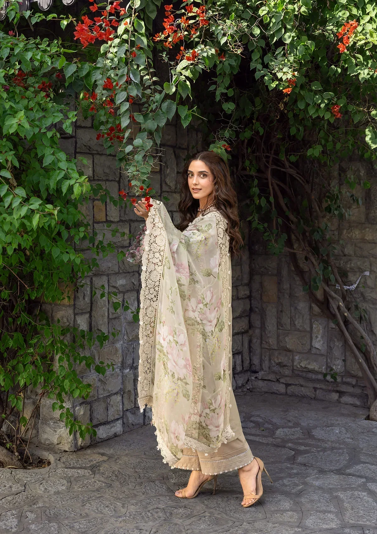 Elaf Luxury Lawn – ELY-2A CAMELLIA - Image 9