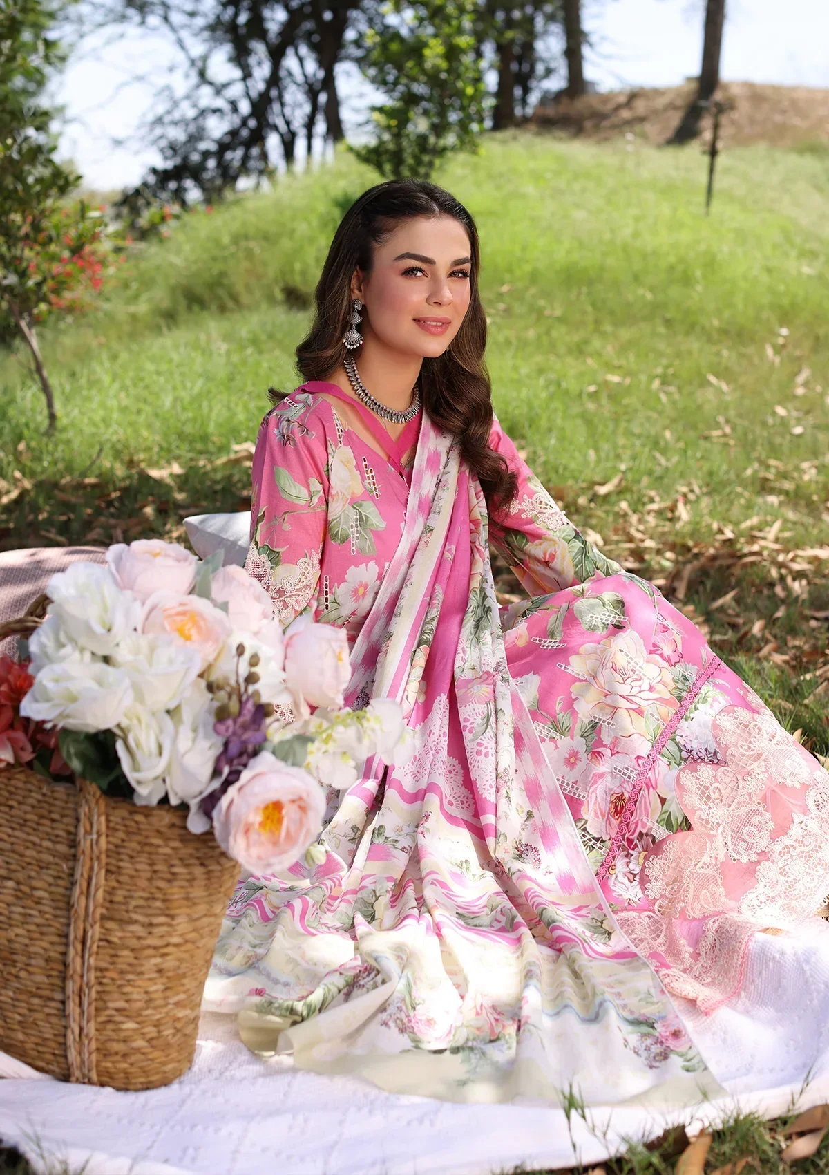 Elaf Prints Chikankari Lawn – ECK-03B PINK MUSE - Image 7